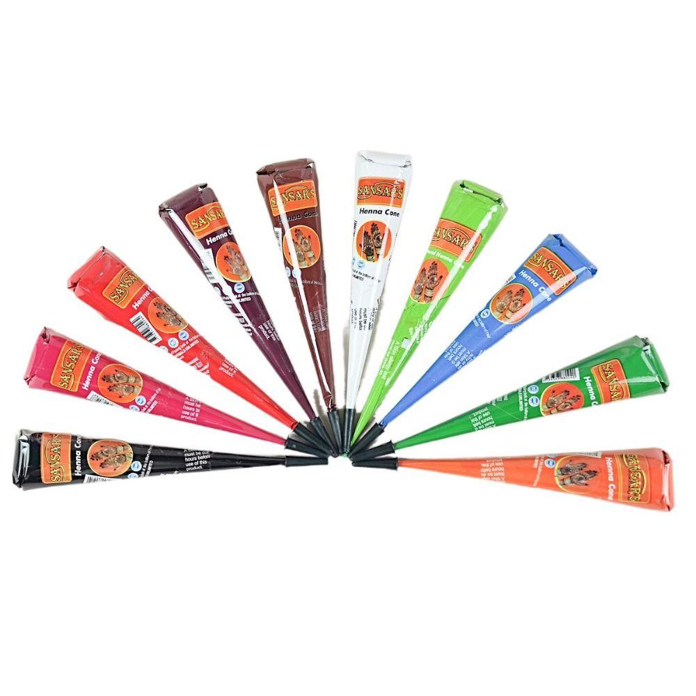 Paint Art Cones Mehandi Ink Indian Henna Henna Body Art Herbal Henna Cones Temporary Tattoo