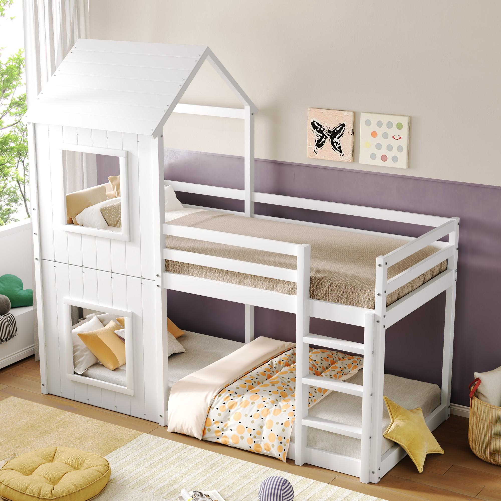 90*200cm Bunk Bed, Children`s Bed, House