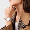 Waterproof Watch with Large Analog Numeric Stretchable Stainless Steel Quartz Fashion Watch Perfect for or as a Gift for Her Women's Display, Silver