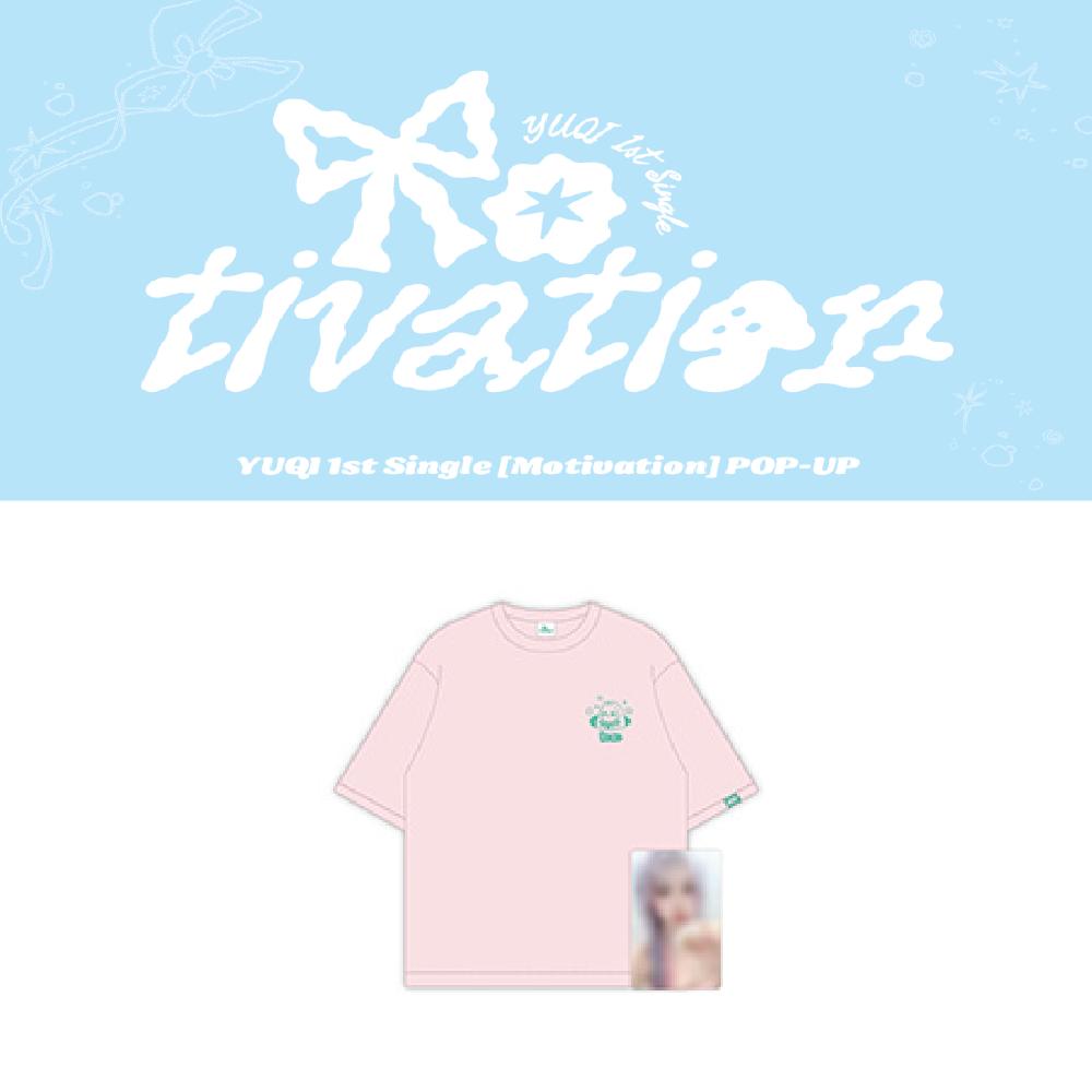 i-dle YUQI Motivation T-shirt Pink ver.