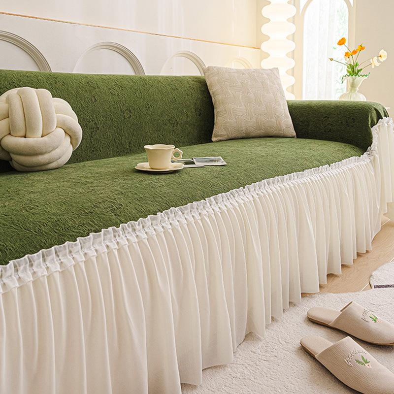 Velvet Sofa Cover With Elegant Texture, Tailored Couch Cover And Anti-Slip Sofa Slipcover For Home Décor