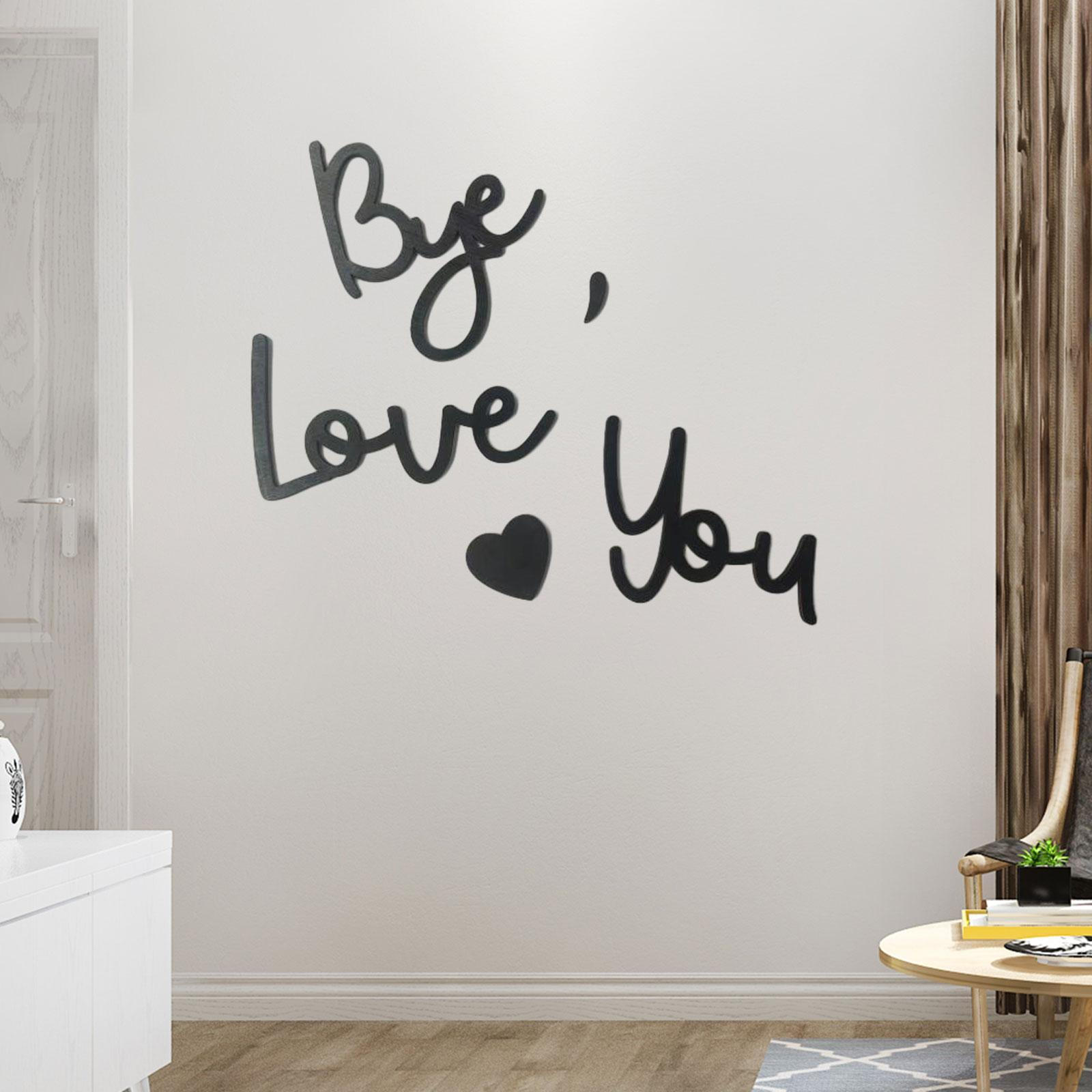 

Love You Bye Wall Sign Decor Wooden Artwork Craft Gift Home Door Topper Decor, Hanging