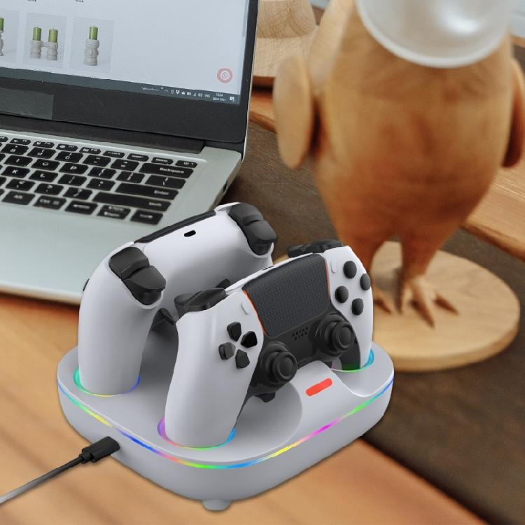 Double Controller Charging Base with LED Status Indicator Light Charging Holder Dock for P5 Gaming Handle