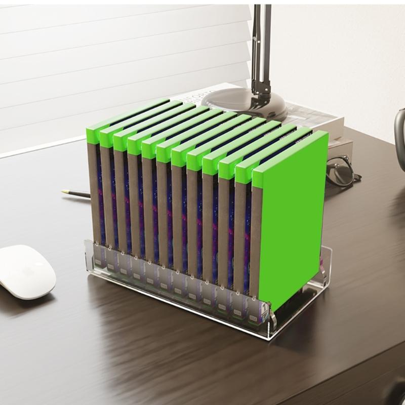 Clear Acrylic Display Stand For Console Disks Game Case Holds 12 Titles Space Saving Design