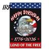 Veterans Day Garden Flag 250th Anniversary America 250 Years of Freedom Patriotic Banner Front Yard Decor 4th July Sign for Independence Memorial Gift