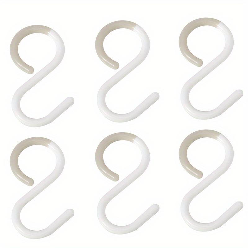 Multi-Purpose S-Shaped Hooks - Flexible Head & Neck, Easy Twist Design, Durable Plastic Wall-Mounted Hooks for Kitchen