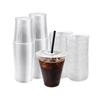 Irokagu Plastic Cup 12 Ounces Flat Lid 100 Pieces Set 340ml Diameter 85mm Transparent Takeout Use