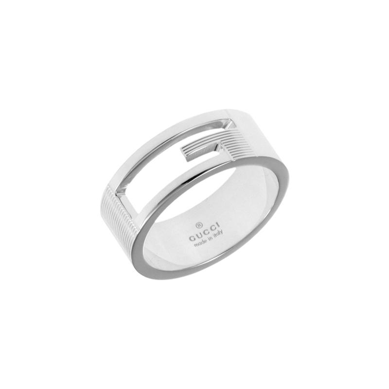 Gucci ring Unisex fashion simple personalized design square silver jewelry men Silver 7 серебряный