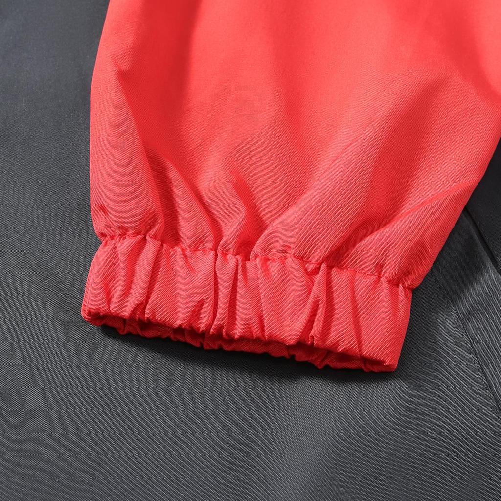 European and American Men's Stand-up Collar Jacket: Autumn/Winter Color Block Casual Coat