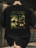 100 Cotton Unisexs Tshirt Aichaoge Graffiti Letter Frog Print Hot Sale Summer Streetwear Tee