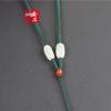 Handwoven Jade Pendant Necklace with Hetian Jade Bead