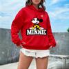 Women Men Hoodie Sweatshirt Disney Minnie Mouse Graphic Pullover Top Vintage Cartoon Casual Streetwear Spring Autumn Fashion New
