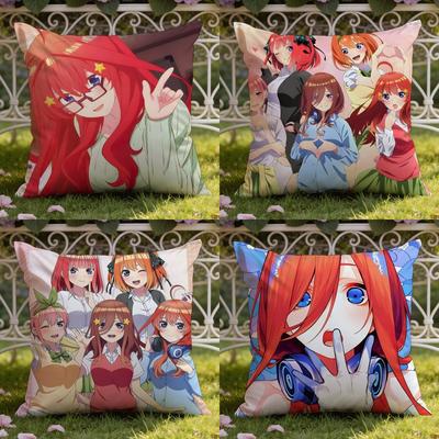 Cute The Q-Quintessential Q-Quintuplets Cushion Cover Home & Car Dual-Scene Pillow Cover: Reversible for Premium Comfort