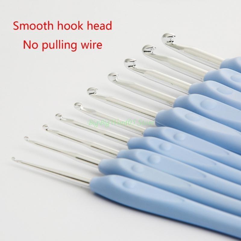24TE 1.5-6mm Crochet Needles Soft Handle Crochet Hook Set for Crochet Craft Lightweight Crochet Hooks for Knitter Enthusiasts