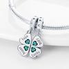 925 Silver Lucky Four-Leaf Clover Series Charm Butterfly Spring Spacer Beads Suitable For Pan Exquisite Bracelet