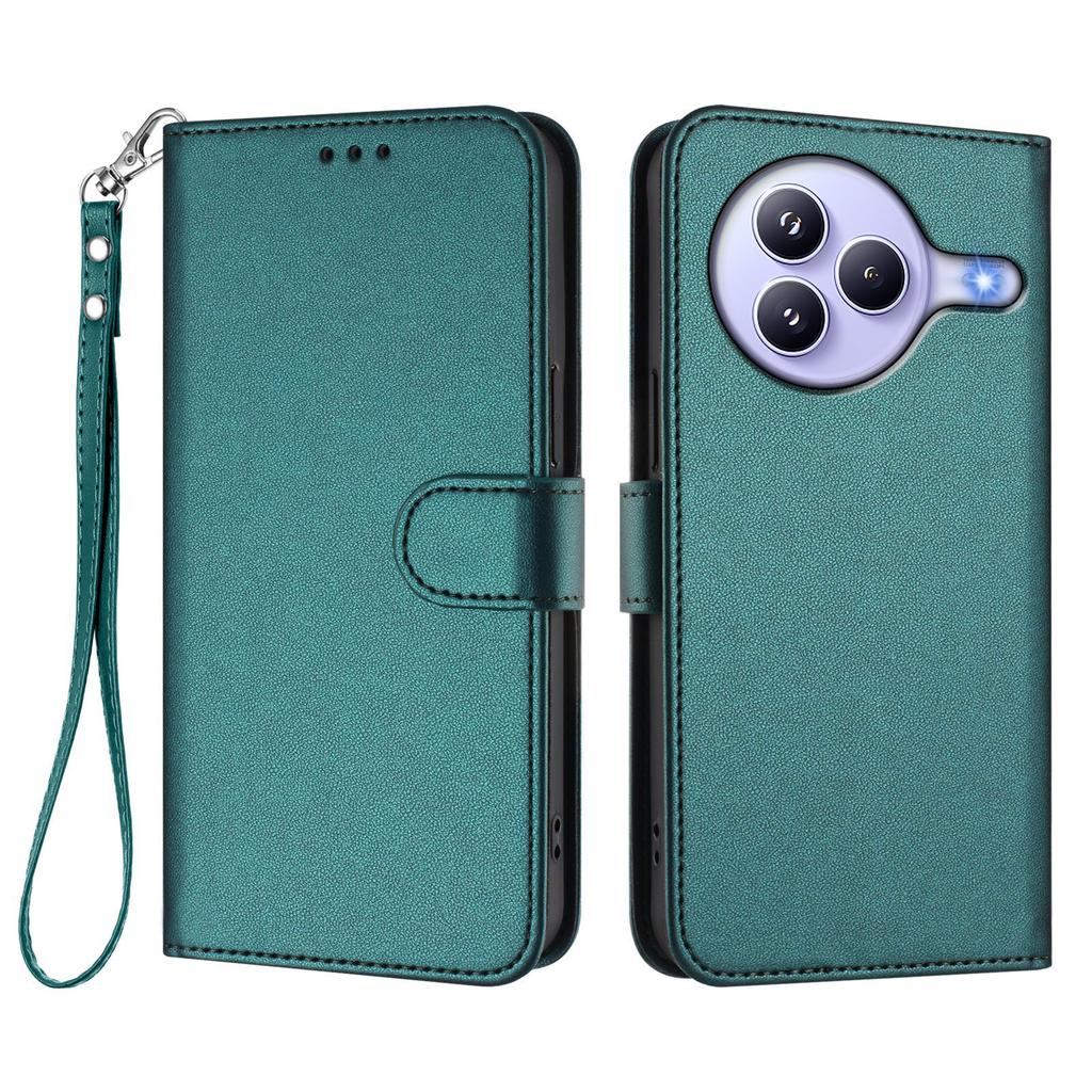 For Xiaomi Civi 5 Pro 5G Leather Case Wallet Stand Phone Cover with Wrist Strap