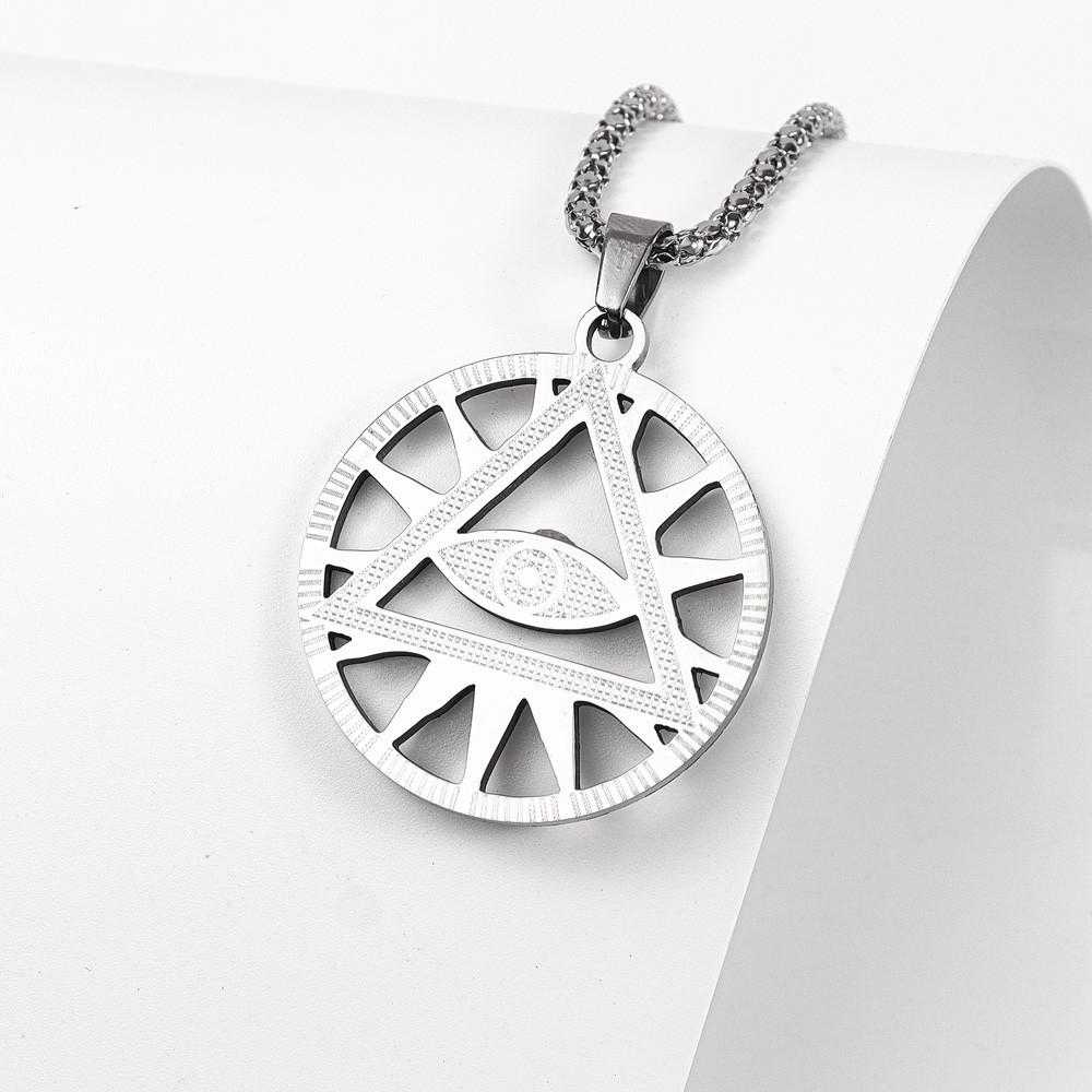 New Trendy Illuminati Pyramid Charm Necklace Men's Necklace Jewelry
