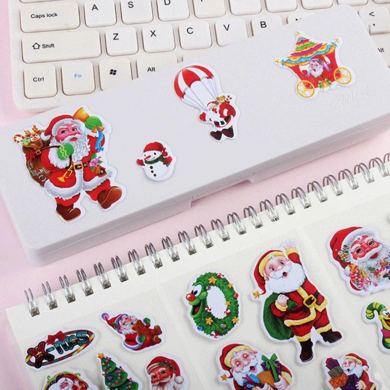 5 gab. Ziemassvētku dāvana Priecīgus Ziemassvētkus 3D burbuļuzlīme Multfilmu Ziemassvētku vecītis Zvans Pufīgas uzlīmes Jaunais gads Ziemassvētki Līpošs dekors bērnam