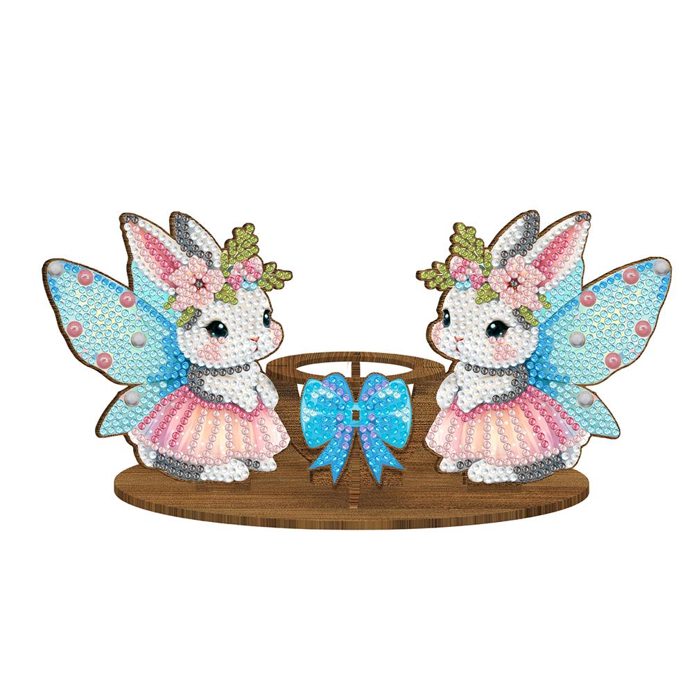 Special Shape Butterfly Rabbit Table Top Diamond Painting Ornament Kits Diamond Painting Desktop Decors for Home Office Decor