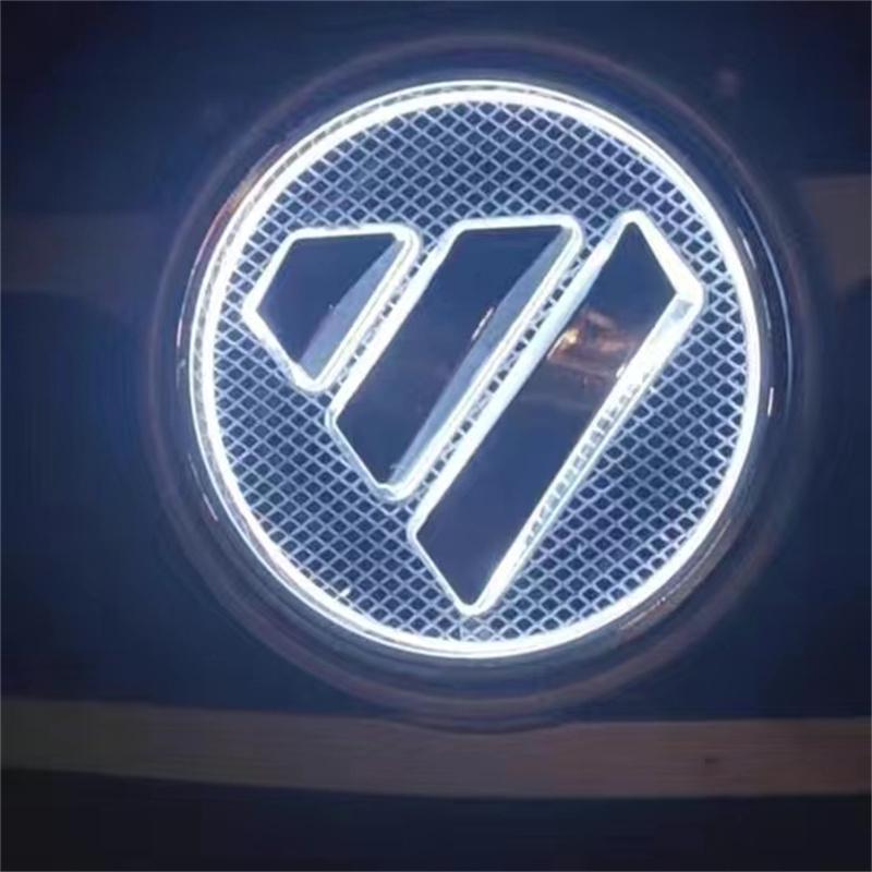 LED Car Logo For Foton Oman GTL ETX EST With Light 33cm Diameter Luminous Circle Large Round