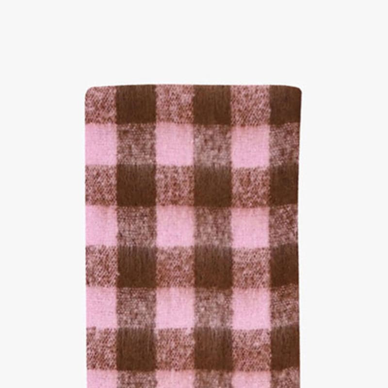 Pink PINEAPPLE WINTER BREEZE CHECK MUFFLER_PINK