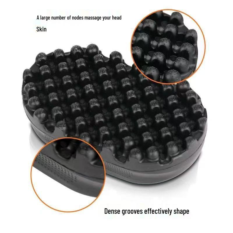 Pettine portatile in silicone nero per ricci e dreadlocks per acconciature raccolte