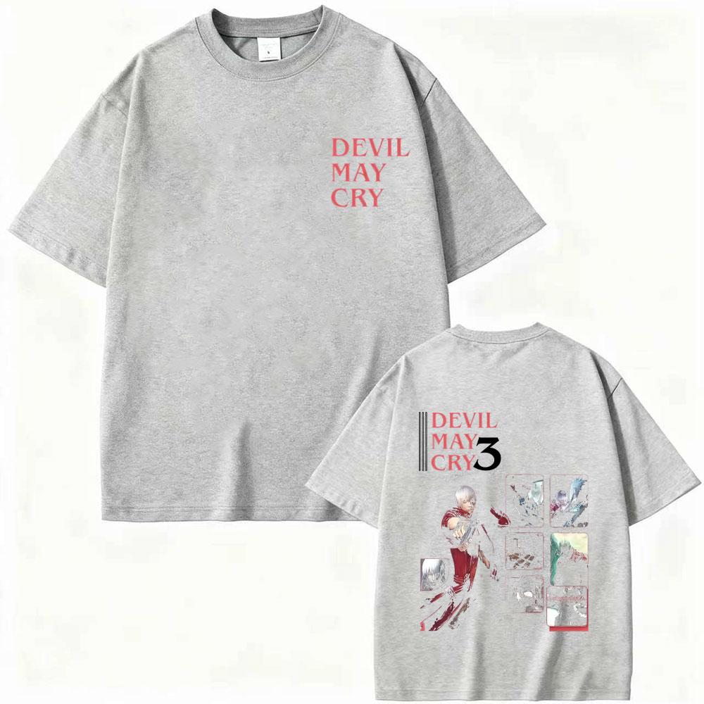 Game Devil May Cry Dante T-shirt Men Women Gothic Punk Oversized Crewneck T Shirts Male Fashion Casual Soft Cotton Short Sleeve