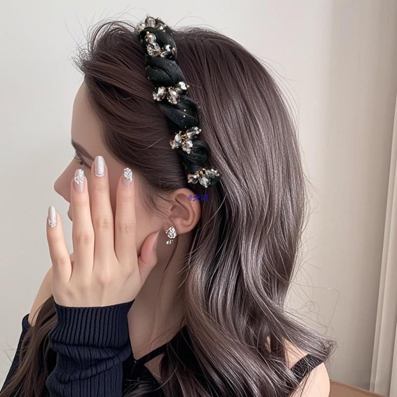 Elegant Rhinestone Headband 2025: Luxurious High Top Toothed Hair Accessory