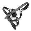 Leather Bondage Toys Open Mouth Gag with Silicone Ball Bondage Restraints Bite Gag Adult Sex Toys