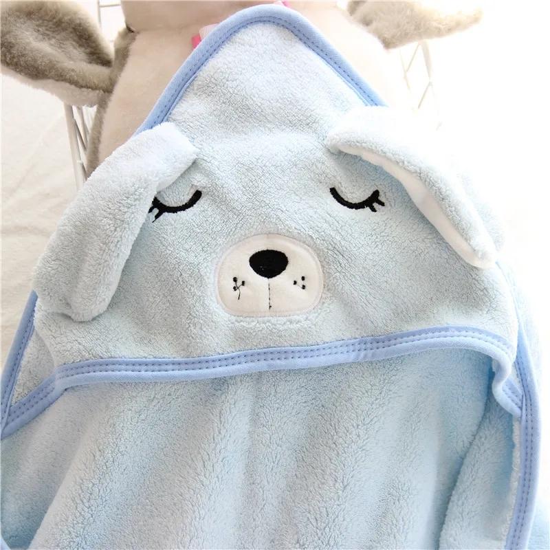 Newborn Baby Hooded Towels Kids Bathrobe Super Soft Bath Towel Blanket Warm Sleeping Wrap for Infant Boys Girls