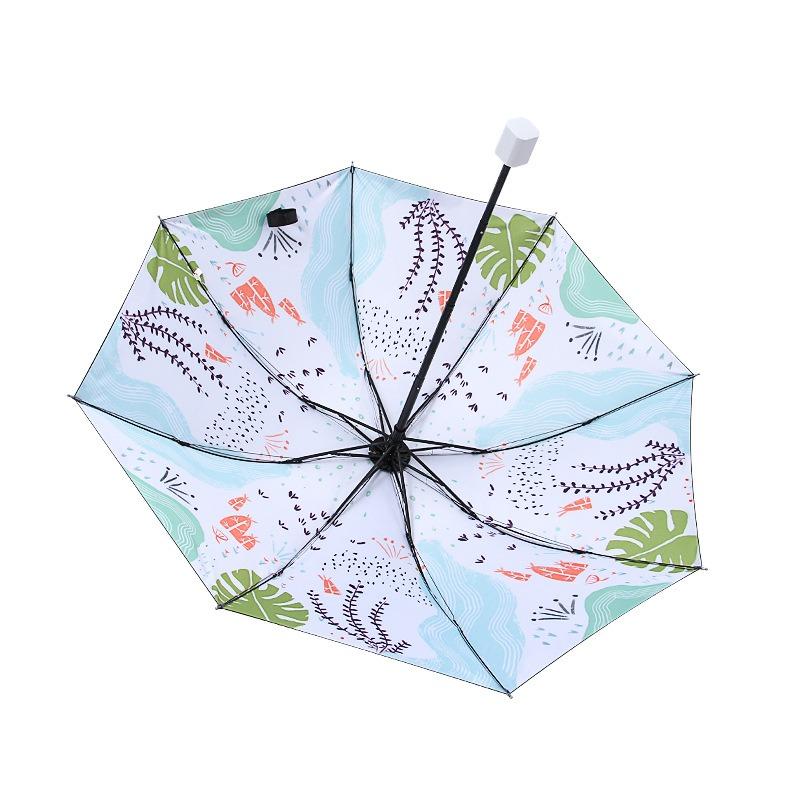 Creative graffiti umbrella sun umbrella vinyl parasol sun protection UV protection umbrella