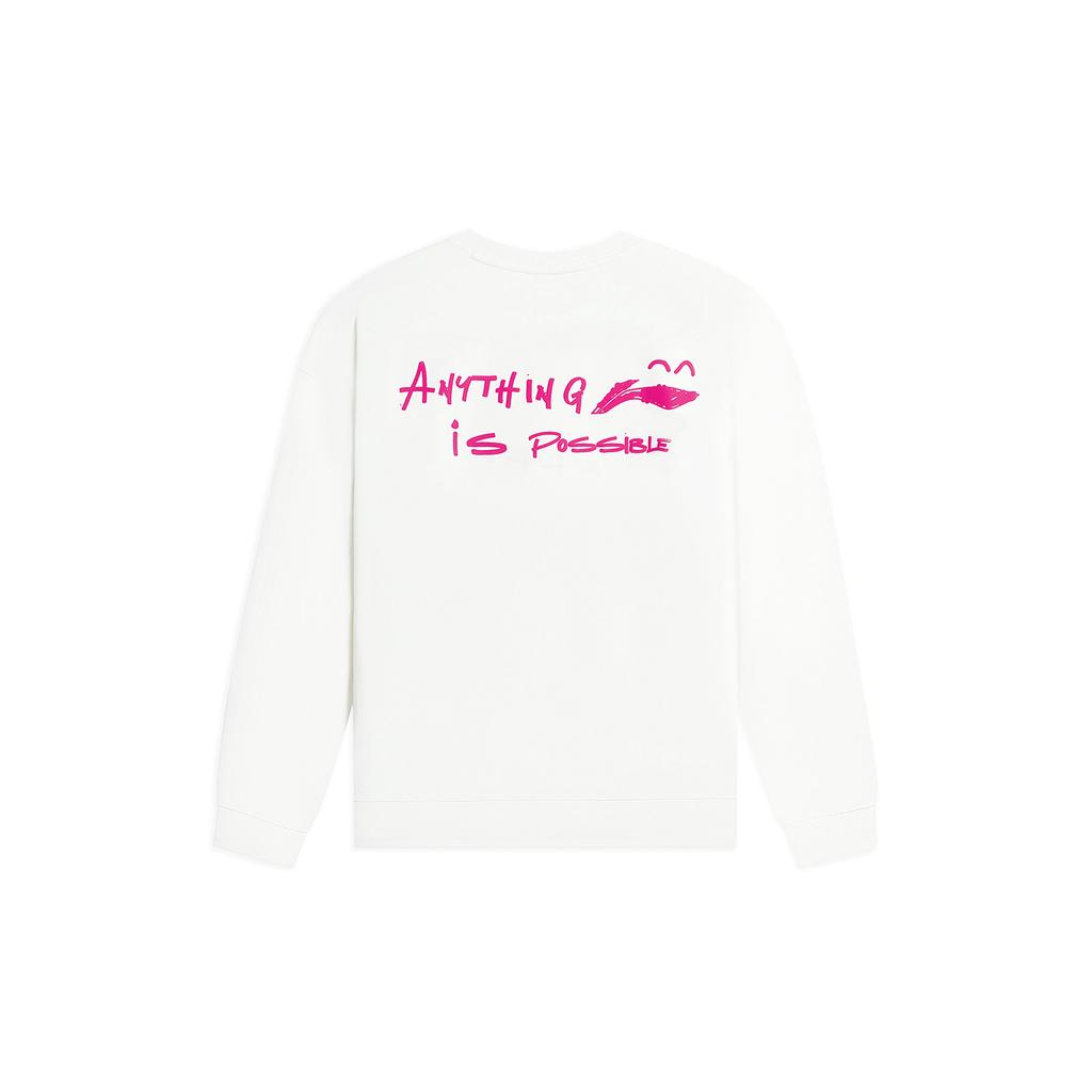 Li Ning Sports Lifestyle Collection Sports Fashion Collection Sweatshirt Unisex Ivory AWDSF71-1