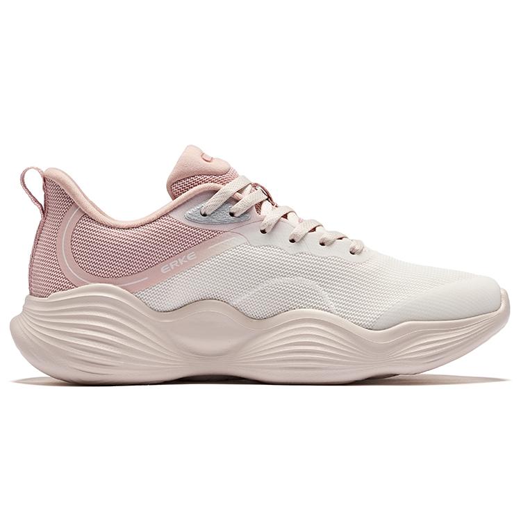 Erke Bobo Bounce 2 Pro Comfortable Versatile Shock Absorbing Durable Low Top Running Shoes Women Sneakers Pink White 52125103315-004