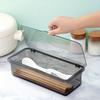 Chopstick Box with Cover Dust-Proof & Drainable Plastic Utensil Organizer Tension-Mounted Kitchen Storage for Countertop
