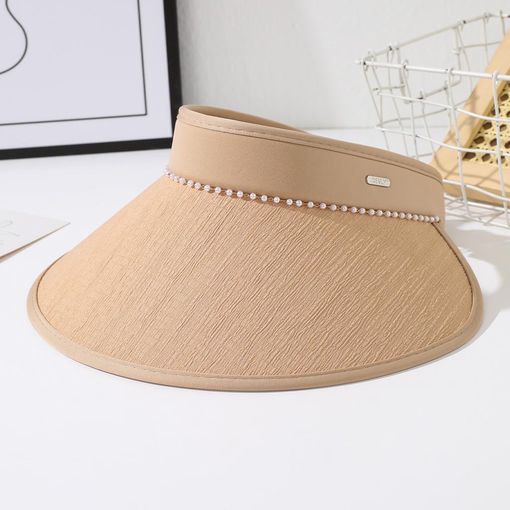 Neuer leerer Top-Sonnenschutzhut Damen UV-Schutz Sommer Eis-Seide Sonnenhut Radfahren Große Krempe Sonnenhut