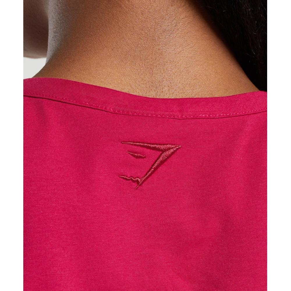 Gymshark Block Crop Top Build Pink B7a1s Kb7b