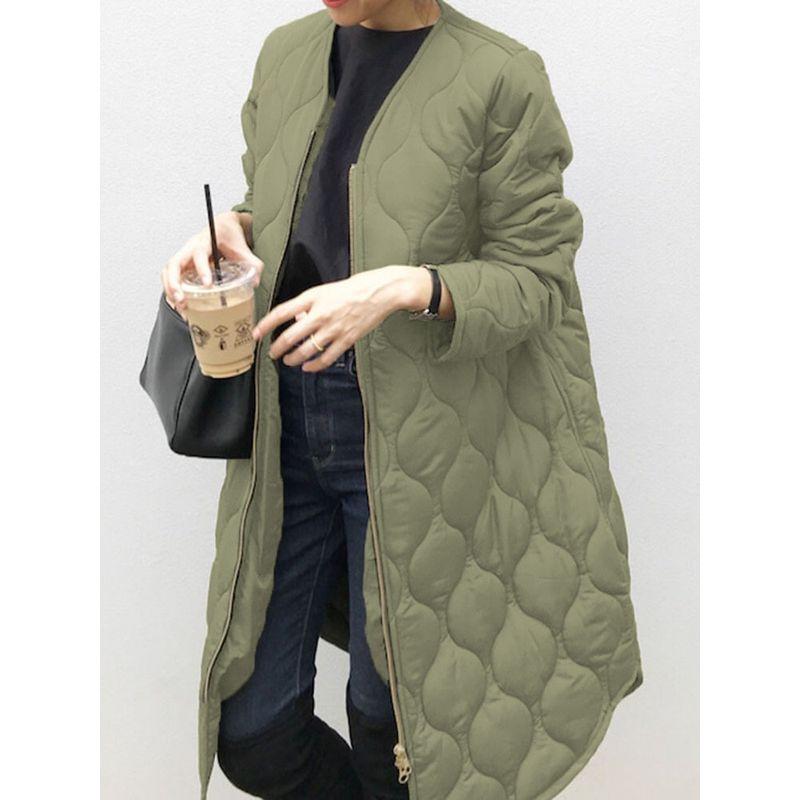 Fashion Amazon Mid Length Long Length Round Neck Coat