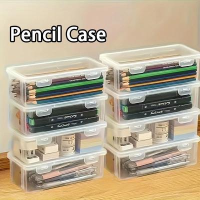 1/2/4 PCS Pencil Case Box PP Pencil Box Multi-function Stationery Organizer School Supplies for Office Pen Box Kits Sacs Pen Box