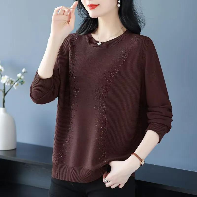 Spring and Autumn Sweater for Women Thickened Pullover Warm Knitted Sweater Long Sleeve Jumper Oversize Sweater Tops