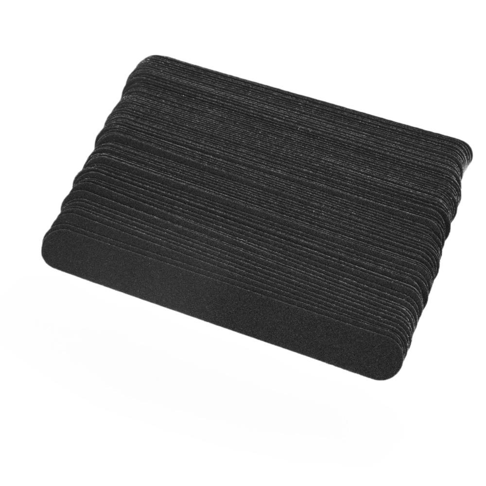 100pcs Black Sand Surface Disposable Abrasive Strip Replacement Nail File Strip Kit Pedicure
