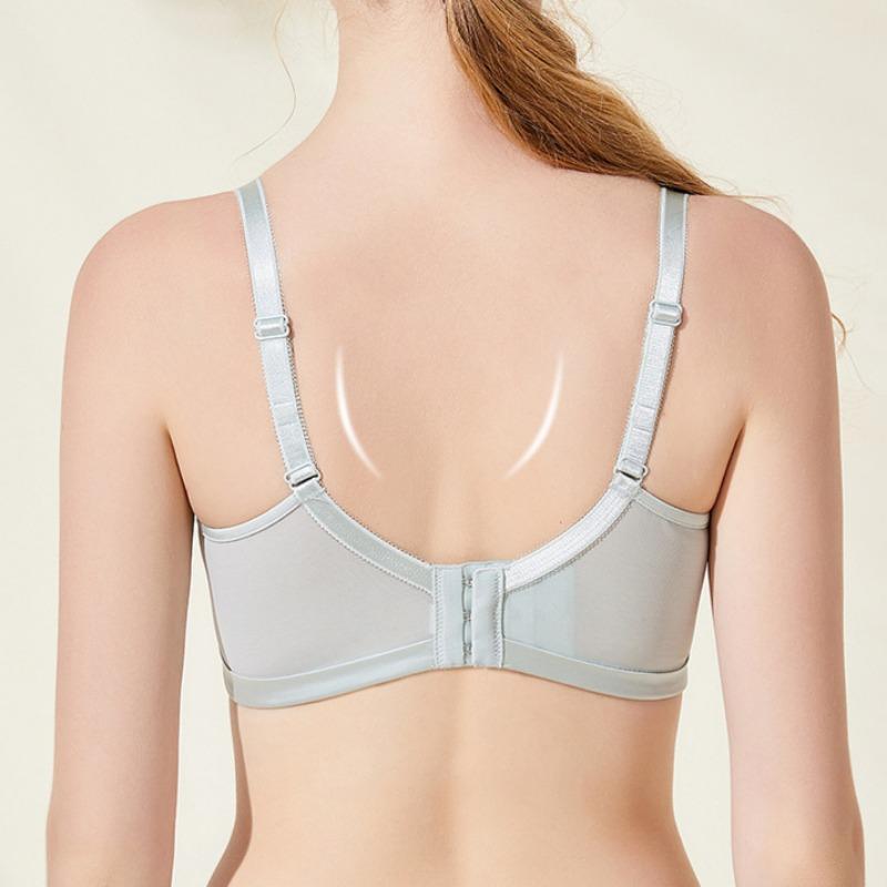 Women's Thin Bra for Large Breasts Sexy Lace Push-Up Bra Soft Underwire Anti-Sagging Bra