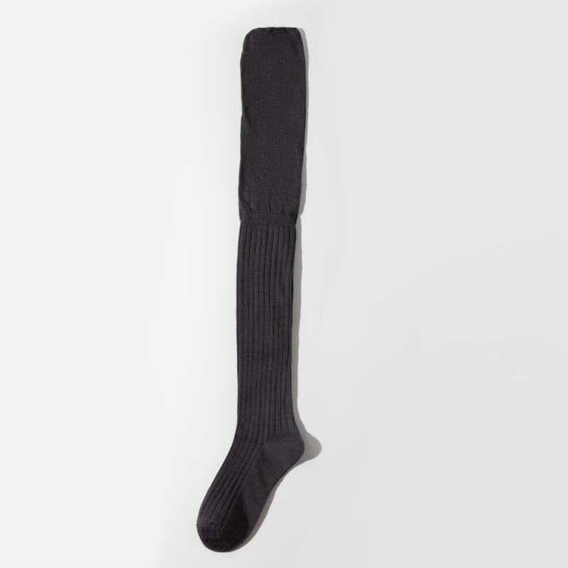Knee Socks Women'S Autumn And Winter Miu Series Splicing Stockpile Socks Sweet Cool Babes Thigh Socks And Knee Gray Leg Socks