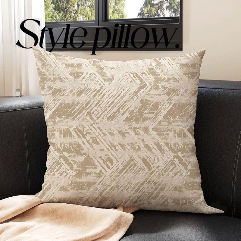 Luxury Gold Brown Texture Digital Printing Pillowcase,sofa Living Room Style Cushion Cover, Bedroom Bedside Elegant Pillow Cover