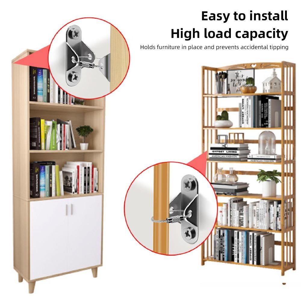 6pcs Adjustable Furniture Anchors Stainless Steel Furniture Wall Anchor  Dorm