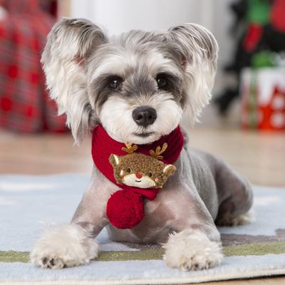 Pet Christmas Scarf Pet Neck Warmer Apparel For Little Pet Dogs Cats