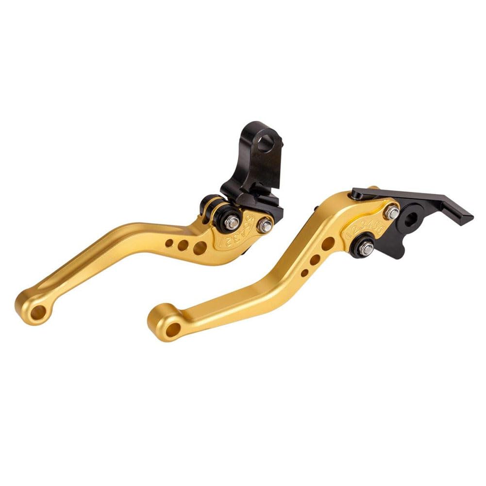 AL-mart Motorcycle Short Style Brake Levers Clutch Levers Levers Set 6 Levels Adjustable for