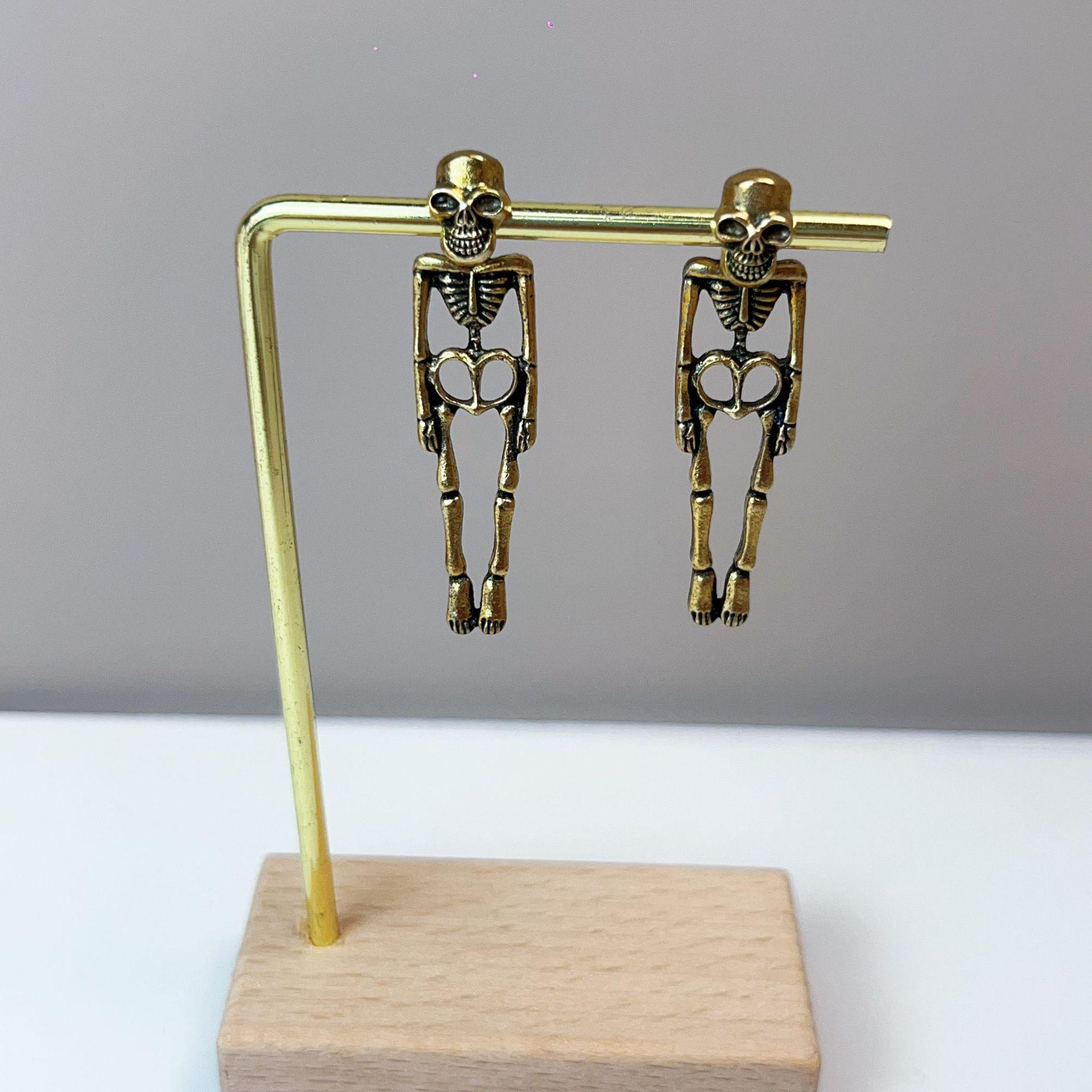 European & American Halloween Skull Ornament: Retro Two-Way Ghost Rack золотой