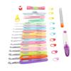 Crochet Hooks Set 2.5mm‑10.0mm Ergonomic 13PCS Multicolor Crochet Hooks with PU Bag for Home