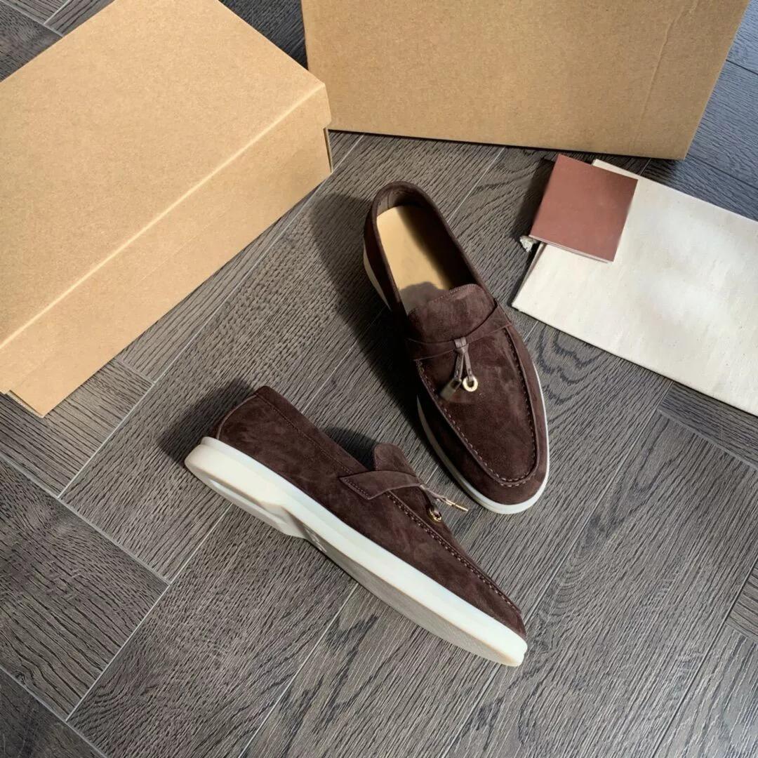 

Женские лоферы слипоны с кисточками в британском стиле 2024 - Удобная плоская мягкая подошва 37