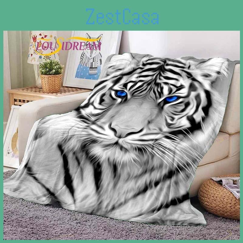 Blanket Tiger Printed 3d Flannel Blanket Bed Throw Soft Cartoon Printed Bedspread Bedspread Sofa Blanket